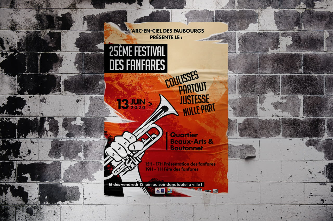 affiche gagnante festival des fanfares de montepellier